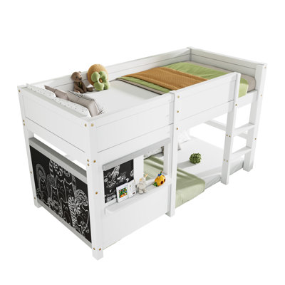 Single (3') Bunk Bed Bed Frame with Storage Included with Built-in Ladder Included