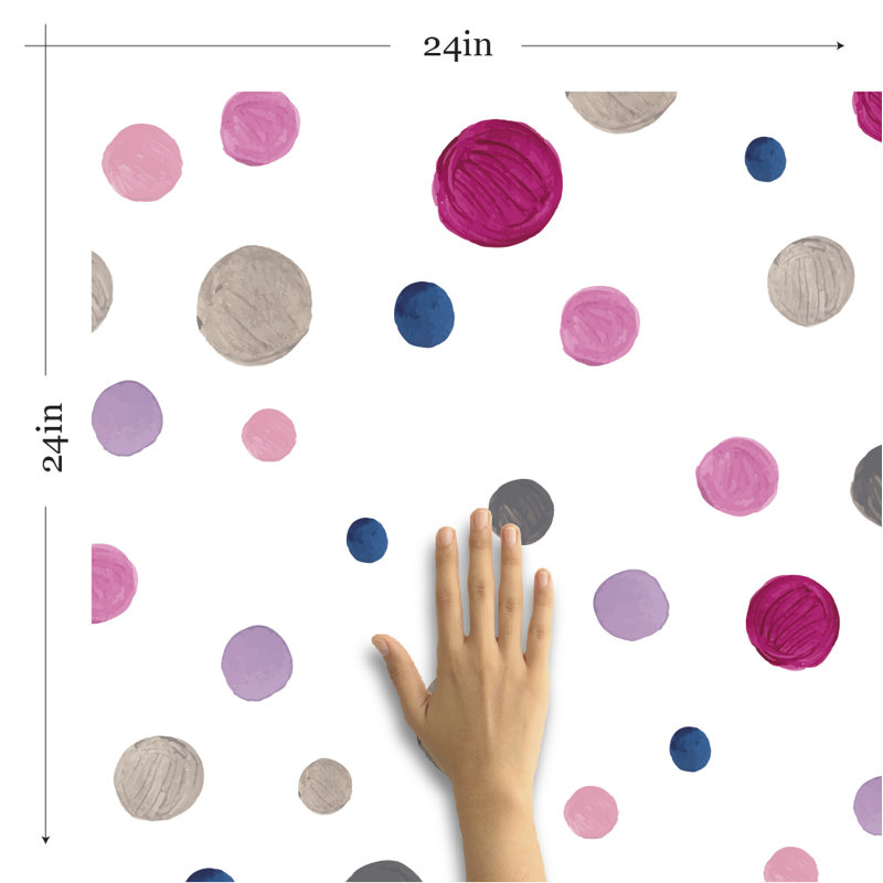 Wapato Peel & Stick Polka Dots Tile, 48" L x 24" W