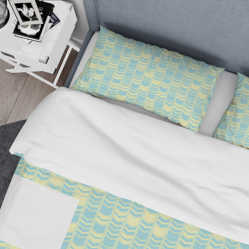 Retro Art Deco - Mid century bedding set - Modern Mid-century Bed cover set, Full/Queen Duvet Cover + 2 Shams