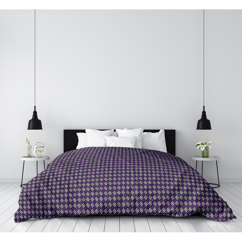 Housse de couette simple Katelyn Elizabeth, Microfibre, Housse de couette pour très grand lit, Mauve