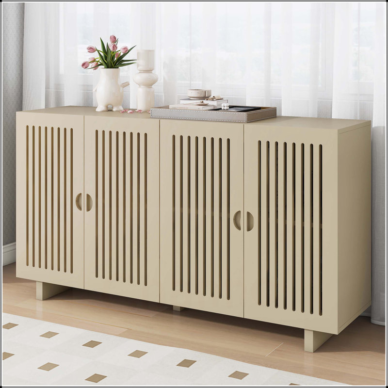 Sideboard with Superior Storage Space, Almond