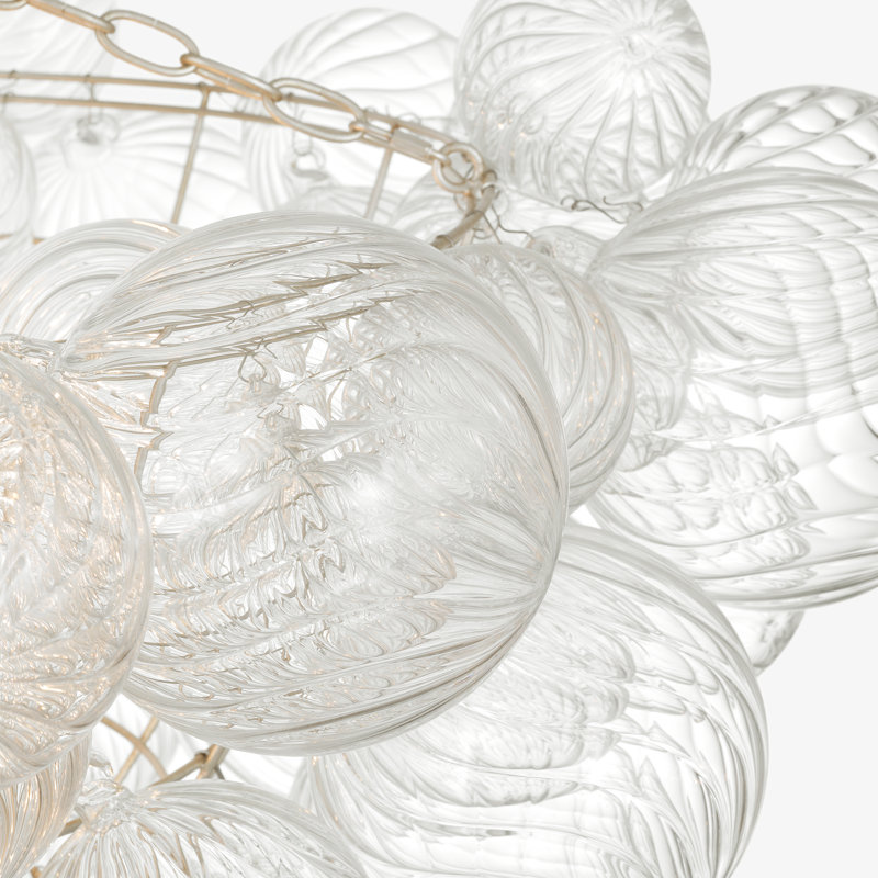 Talia 15 - Light Chandelier, Burnished Silver Leaf