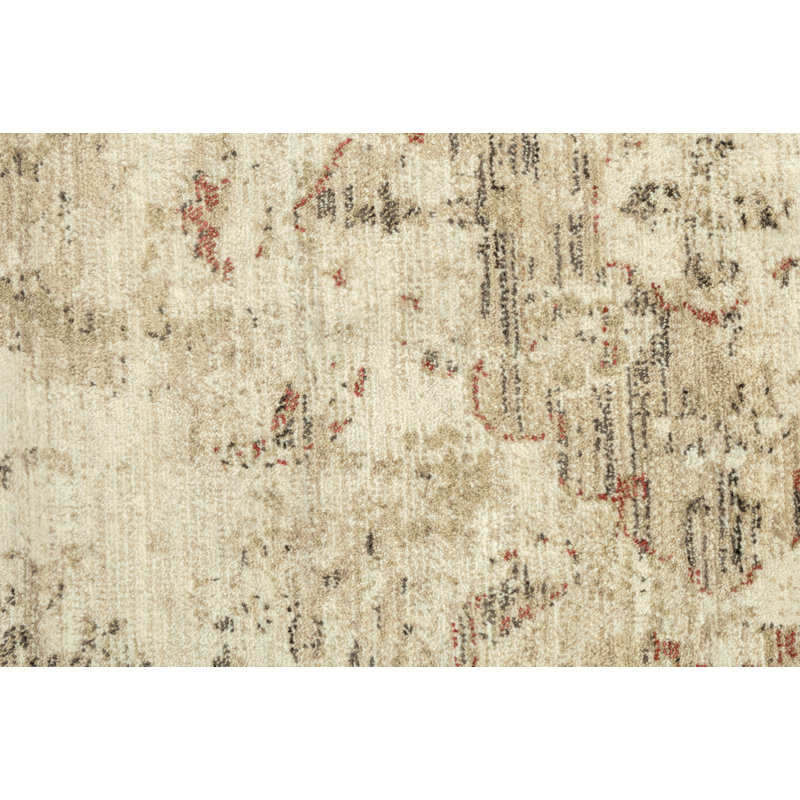 Tapis en laine beige / brun, Rectangle 3 pi x 5 pi