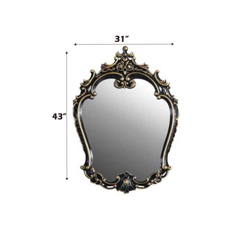 Miroir Betria doré et noir
