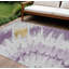 Tapis d'extérieur lavable abstrait mauve et lavande 8 pi x 10 pi