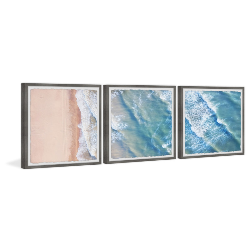 Happiness Comes In Waves par - Photographie de 3 pièces, H 32 po x l 32 po