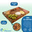 Planche à découper en bois de teck massif réversible certifiée EcoDecors FSC, pour collations, fromage, garniture et préparation de cuisine, 20 x 15-115074378