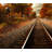 « automne rails », reproduction de photo sur verre