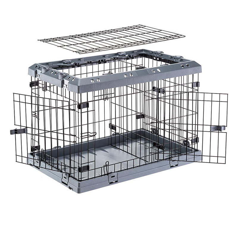 Plastic Collapsible Pet Crate, Small (21.7" H x 20.08" W x 30.3" D)
