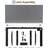 Midtown Value Height Adjustable Standing Desk, Single Motor, 48x24, Grey Strand Top with Black Frame-2013536060-2013536062