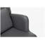 Fauteuil à bascule en polyuréthane gris avec coussin lombaire et repose-pieds pour chambre d'enfant ou salon