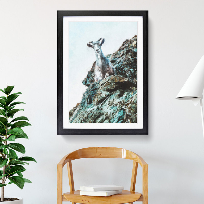 Mountain Goat Vol.1 - Framed Print, Black Framed, 65cm H x 48cm W x 2cm D