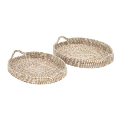 Ensemble de 2 plateaux d'appoint Brookhaven Seagrass