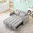 52" Modern Velvet Sofa Bed - 3-In-1 Convertible with Pillows & Side Pockets-1961656637