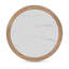 Table basse Dill sur roulettes, 42 po rond faux marbre, brun roseau