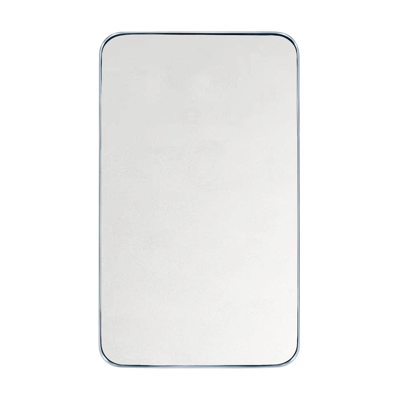 Kengston Modern & Contemporary Rectangular Bathroom Vanity Mirrors, Chrome, 40" x 24"