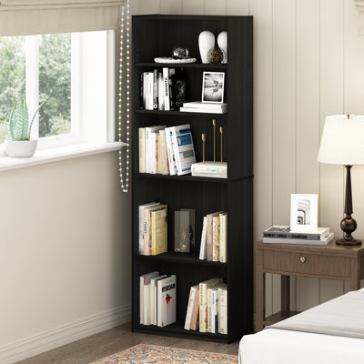 Ensemble de 2 tablettes à 5 niveaux Furinno JAYA, avec bibliothèque réglable, pour bureau à domicile, salon, espresso