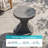 Hourglass-Shaped Side Table With Wood & Travertine Textured Finish