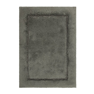 Kalb Solid Cotton Non Slip Machine Washable Bath Rug