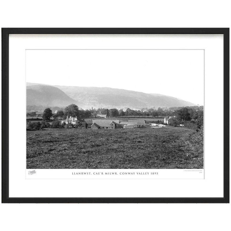 Llanrwst, Caer Milwr, Conway Valley 1895 - Single Picture Frame Print, 60cm H x 80cm W x 2.3cm D