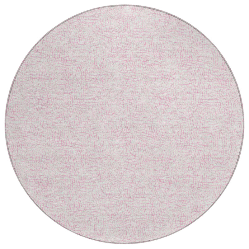 Eleya Pink Washable Indoor-Outdoor Rug - , 3' x 5'