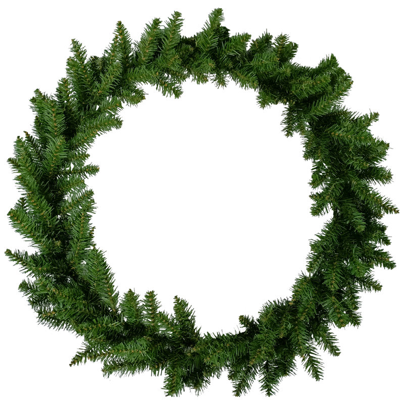 Couronne de sapin artificielle non éclairée, H 6 po x l 24 po x P 24 po