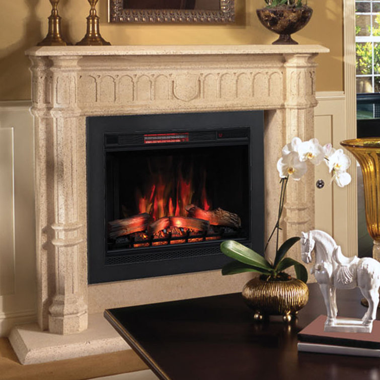 Symple Stuff 33-In 3D SpectraFire Plus Infrared Electric Insert With Trim  Kit - 5 flame colours - 1,000 SQ. FT. - Wayfair Canada