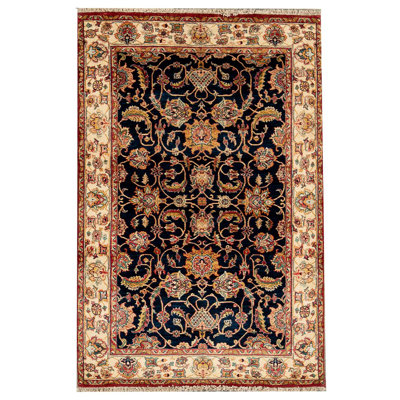Hand-Knotted High-Quality Blue Area Rug