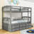 Ellaya Kids Twin Over Twin Bunk Bed with Trundle with Drawers-632420395