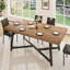 Ensemble de table de salle à manger rectangulaire 7 pièces 7 pièces pour salle à manger, restaurant ou cantine pour 6 personnes-625700269