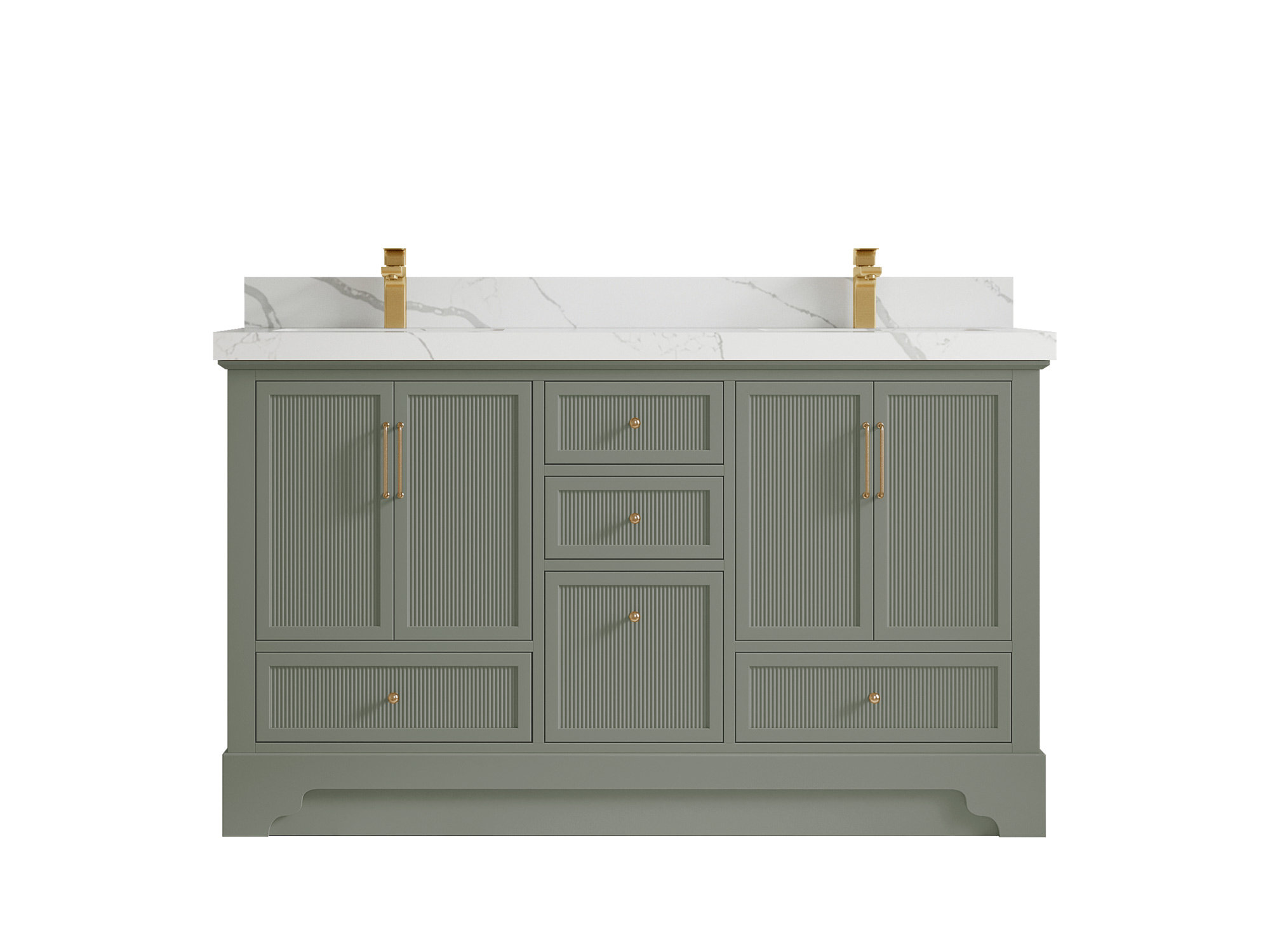 Willow Collections Alys 60 Double Bathroom Vanity with Top (Knobs ...