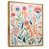 Toile avec cadre flottant or