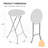 Patio White Plastic Folding Table
