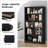 5 Shelf Modern Wood Bookshelf - 60 Inch Tall, Wide Manga And Bookcase For Bedroom And Living Room Library