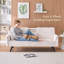 Canapé-lit convertible 72 po en velours côtelé, canapé futon pliable avec porte-gobelet pliable et coussin décoratif pour petits espaces-1417750080