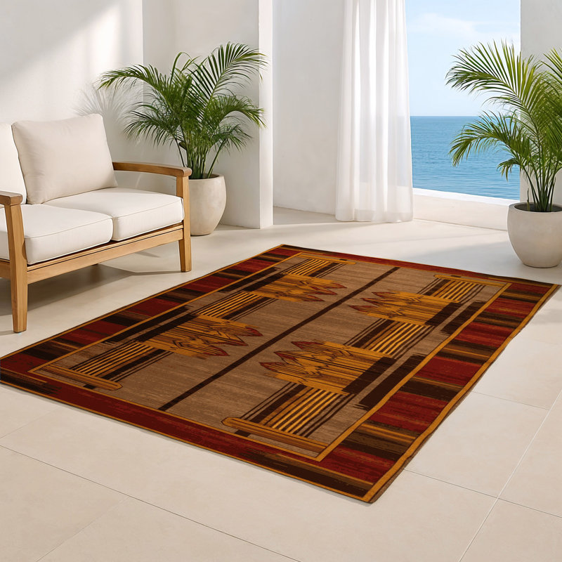 Tapis intérieur et extérieur ArtDeco, Rectangulaire 2 pi x 3 pi