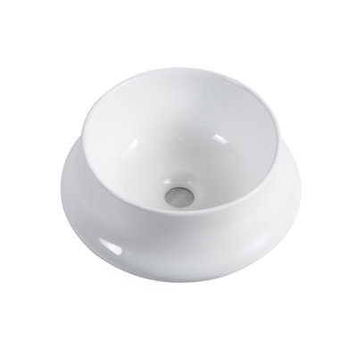 Lavabo de salle de bain vasque en céramique blanche