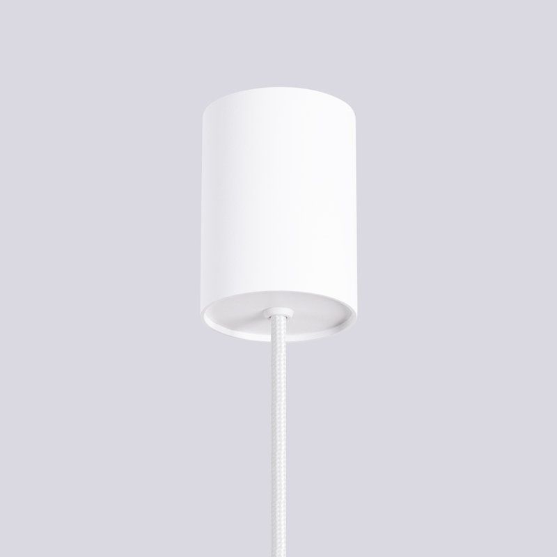 Bernis 1 - Light Brushed Nickel Pendant, White