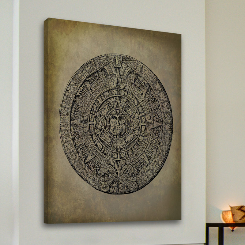 " Mayan Calendar " by Diana Alcala, 48" H x 40" W x 1.5" D