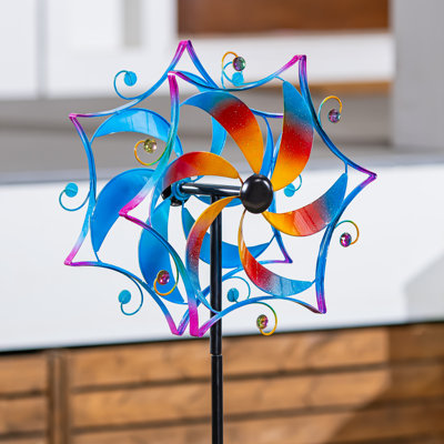Metal Whirling Mirage Wind Spinner, 48in