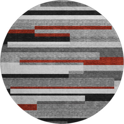 Premium Machine Washable Prisco Gray Rug