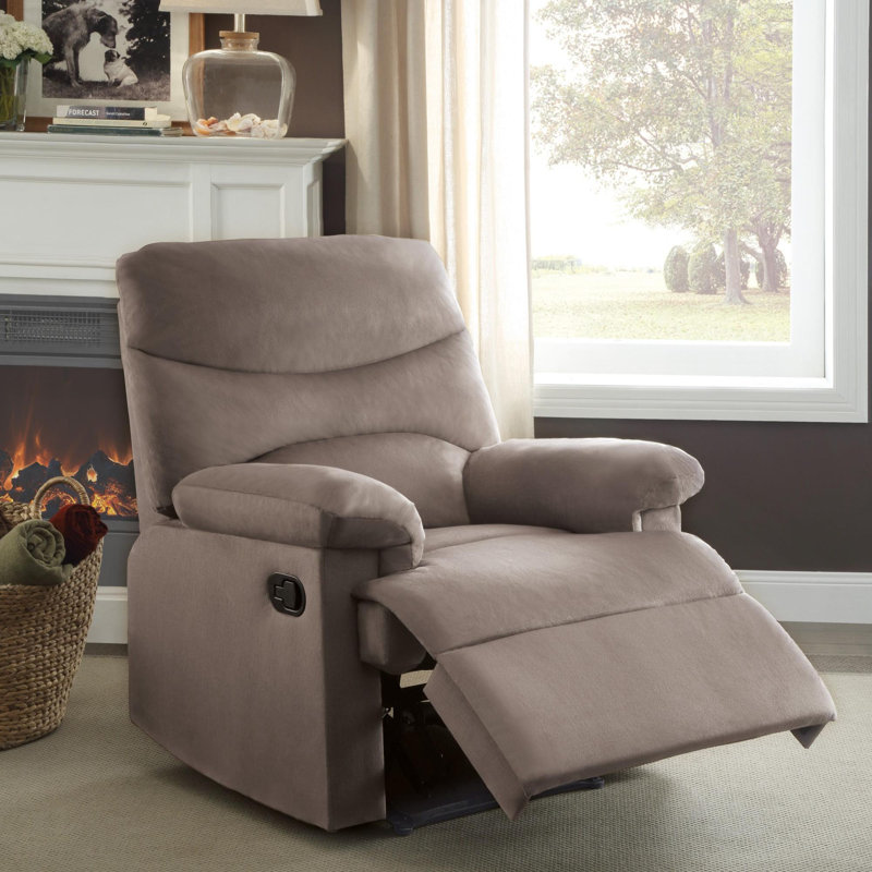 Fauteuil inclinable en tissu tissé, Tissu brun clair