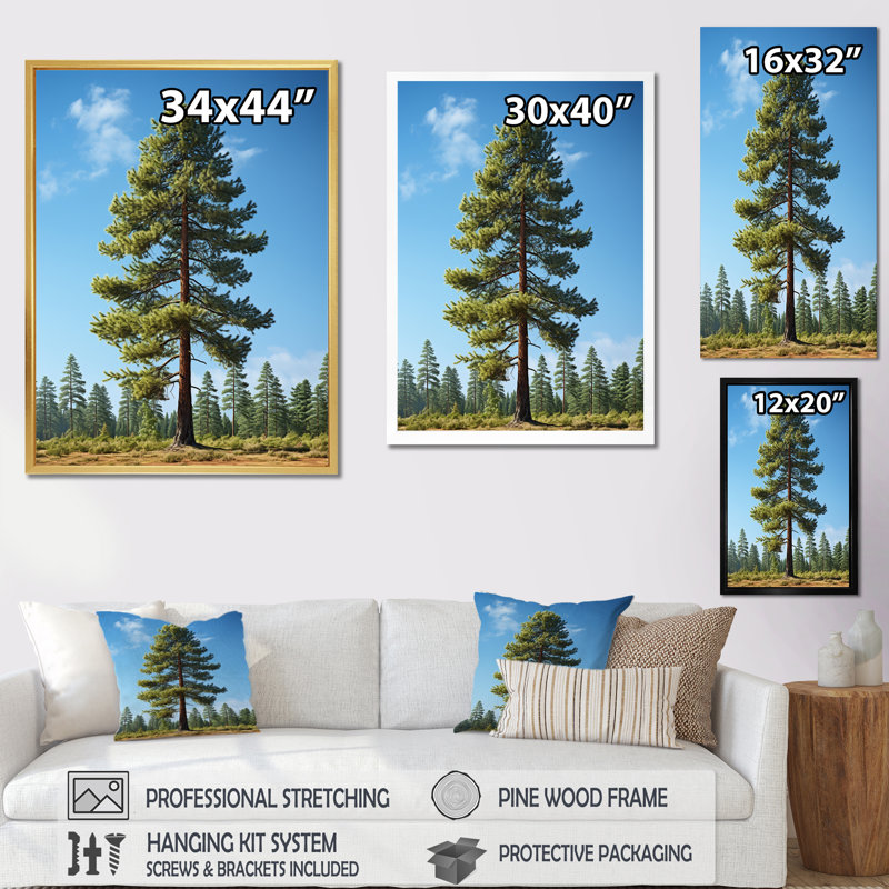 Proud pin II - art mural sur toile floral et botanique, H 32 po x l 16 po x P 1 po, Toile tendue