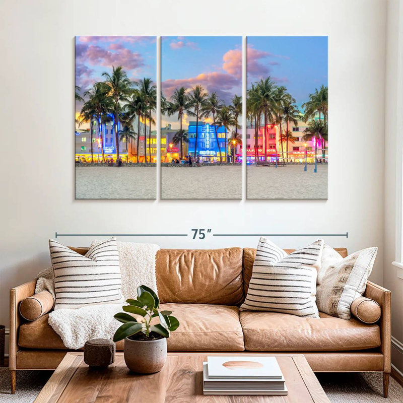 Rorry Ocean Drive Miami Sunset, 42" H x 65" W