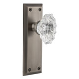 Grandeur Fifth Avenue Plate Double Dummy with Biarritz Crystal Door Knob