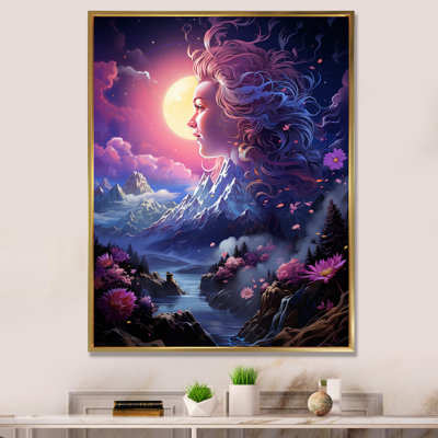 Paysages de ciels magiques roses et mauves I