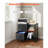 Mobile Metal File Cabinet with 3 Fabric Drawers and 2 Open Shelves -596691169