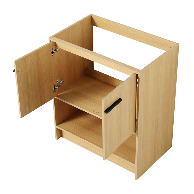 Armoire murale en contreplaqué sans lavabo , Chêne, Noir