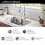 Fairacres 33x22 In 1-Hole Dual Mount Single-Bowl Kitchen Sink w/ Pull-Down Faucet