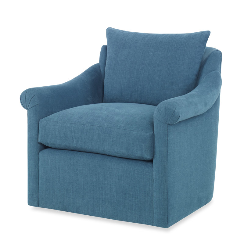 Fauteuil pivotant vers le bas de 34 po de large Drake, Neige Polly